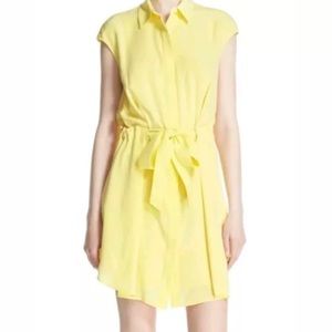 TORY BURCH Yellow Cap Sleeve Silk Dress SZ 14
